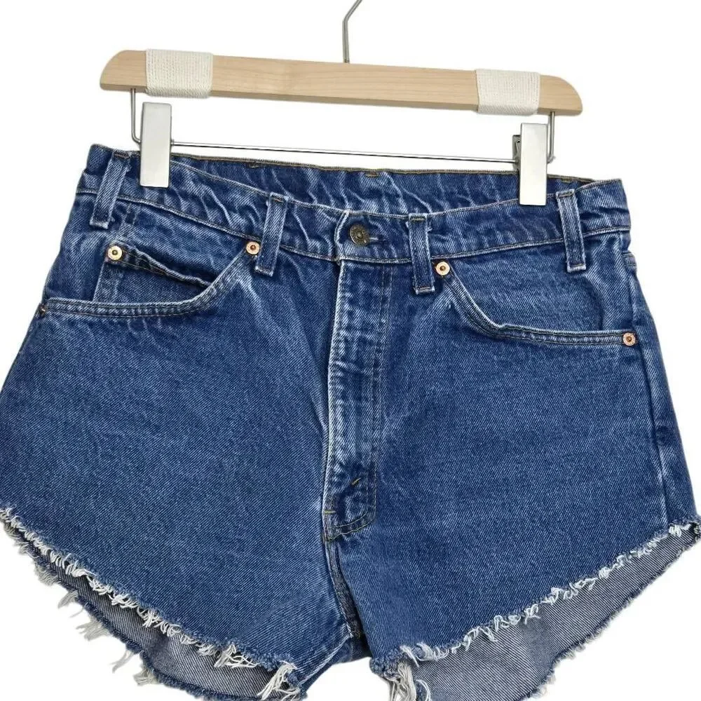Vintage Levi's Shorts Orange Tab Blue Cut-Off Shorts W33